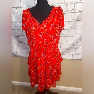 Lauren Conrad Red Floral Sundress
